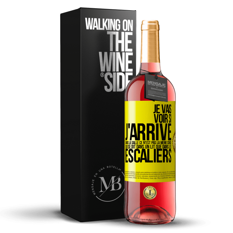 29,95 € Envoi gratuit | Vin rosé Édition ROSÉ Je vais voir si j'arrive dans la salle. Ce n'est pas la même chose qui se dit dans un lit que dans les escaliers Étiquette Jaune. Étiquette personnalisable Vin jeune Récolte 2023 Tempranillo