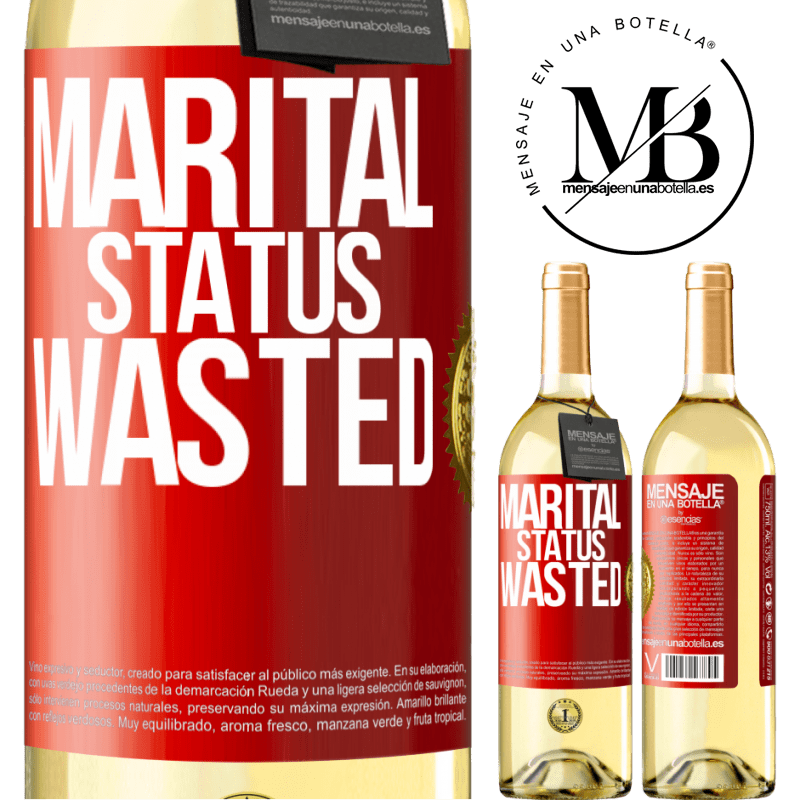 29,95 € Free Shipping | White Wine WHITE Edition Marital status: wasted Red Label. Customizable label Young wine Harvest 2023 Verdejo