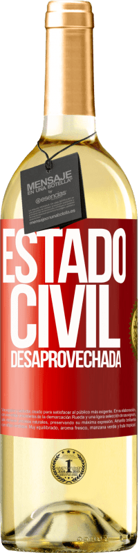 29,95 € | Vino Blanco Edición WHITE Estado civil: desaprovechada Etiqueta Roja. Etiqueta personalizable Vino joven Cosecha 2024 Verdejo