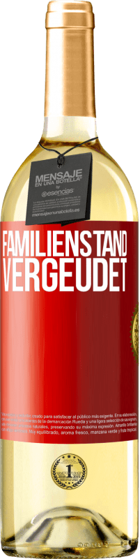 29,95 € | Weißwein WHITE Ausgabe Familienstand: vergeudet Rote Markierung. Anpassbares Etikett Junger Wein Ernte 2023 Verdejo