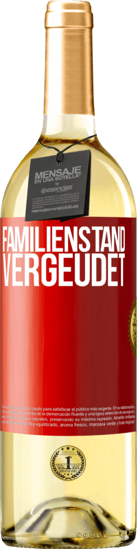 29,95 € | Weißwein WHITE Ausgabe Familienstand: vergeudet Rote Markierung. Anpassbares Etikett Junger Wein Ernte 2025 Verdejo