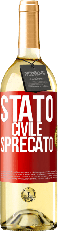 29,95 € | Vino bianco Edizione WHITE Stato civile: sprecato Etichetta Rossa. Etichetta personalizzabile Vino giovane Raccogliere 2023 Verdejo