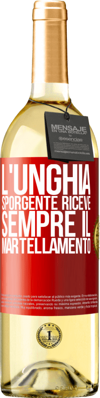 29,95 € | Vino bianco Edizione WHITE L'unghia sporgente riceve sempre il martellamento Etichetta Rossa. Etichetta personalizzabile Vino giovane Raccogliere 2025 Verdejo