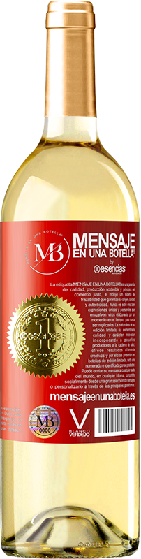 29,95 € | Vinho branco Edição WHITE O triste não é ir ao cemitério, mas ficar Etiqueta Vermelha. Etiqueta personalizável Vinho jovem Colheita 2024 Verdejo