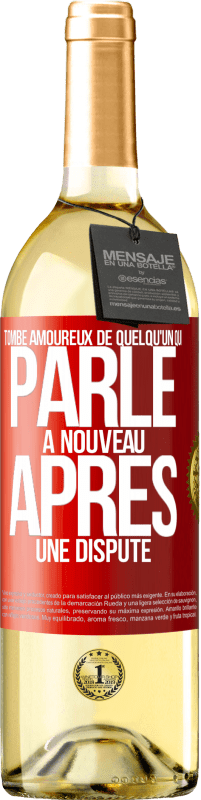 29,95 € Envoi gratuit | Vin blanc Édition WHITE Tombe amoureux de quelqu'un qui parle à nouveau après une dispute Étiquette Rouge. Étiquette personnalisable Vin jeune Récolte 2025 Verdejo