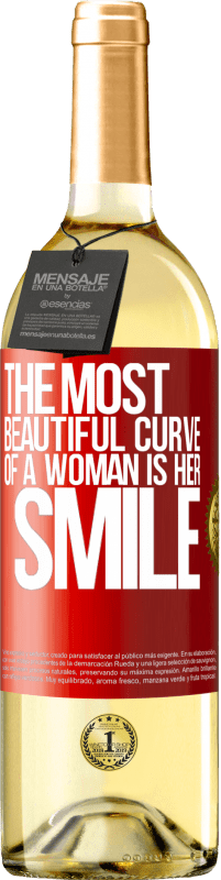 29,95 € | White Wine WHITE Edition The most beautiful curve of a woman is her smile Red Label. Customizable label Young wine Harvest 2025 Verdejo