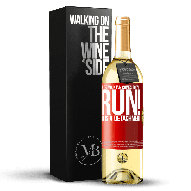 29,95 € Free Shipping | White Wine WHITE Edition If the mountain comes to you ... Run! It is a detachment Red Label. Customizable label Young wine Harvest 2025 Verdejo