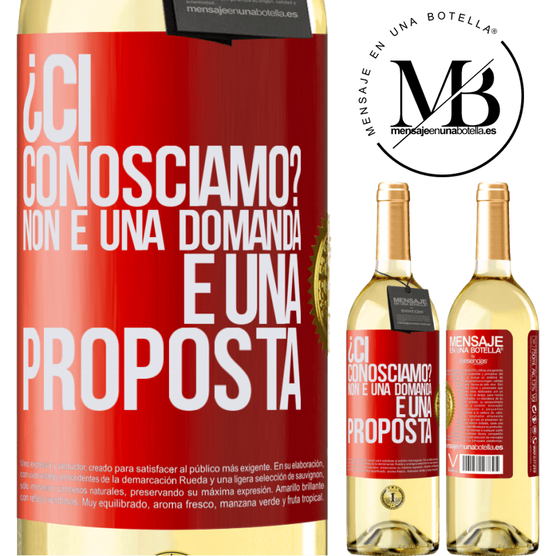 29,95 € Spedizione Gratuita | Vino bianco Edizione WHITE ¿Ci conosciamo? Non è una domanda, è una proposta Etichetta Rossa. Etichetta personalizzabile Vino giovane Raccogliere 2024 Verdejo