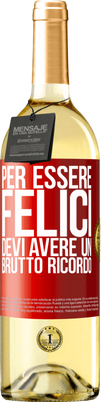 29,95 € | Vino bianco Edizione WHITE Per essere felici devi avere un brutto ricordo Etichetta Rossa. Etichetta personalizzabile Vino giovane Raccogliere 2024 Verdejo