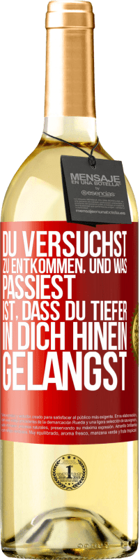 «Du versuchst, zu entkommen, und was passiest, ist, dass du tiefer in dich hinein gelangst» WHITE Ausgabe