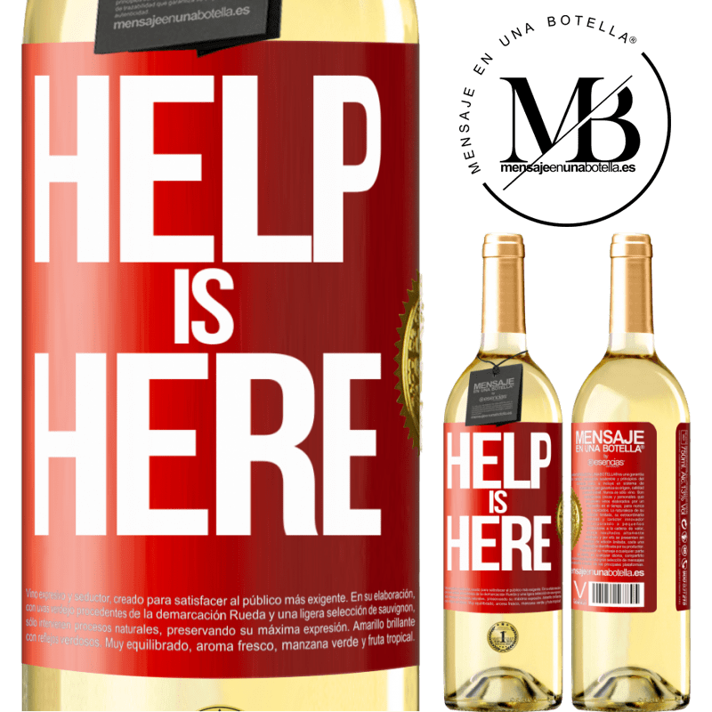 29,95 € Free Shipping | White Wine WHITE Edition Help is Here Red Label. Customizable label Young wine Harvest 2024 Verdejo