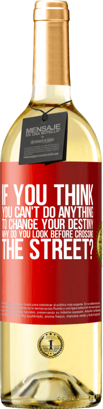«If you think you can't do anything to change your destiny, why do you look before crossing the street?» WHITE Edition