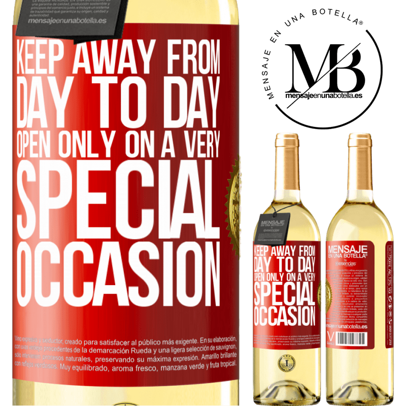 29,95 € Free Shipping | White Wine WHITE Edition Keep away from day to day. Open only on a very special occasion Red Label. Customizable label Young wine Harvest 2024 Verdejo