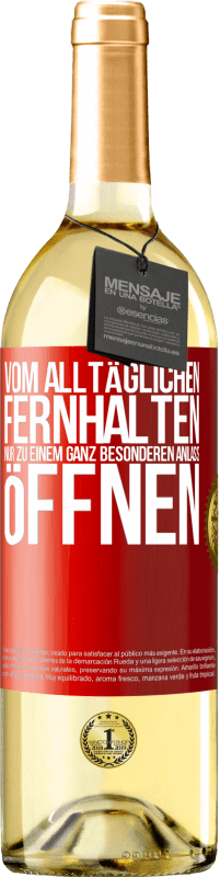 29,95 € Kostenloser Versand | Weißwein WHITE Ausgabe Vom alltäglichen fernhalten. Nur zu einem ganz besonderen Anlass öffnen Rote Markierung. Anpassbares Etikett Junger Wein Ernte 2024 Verdejo