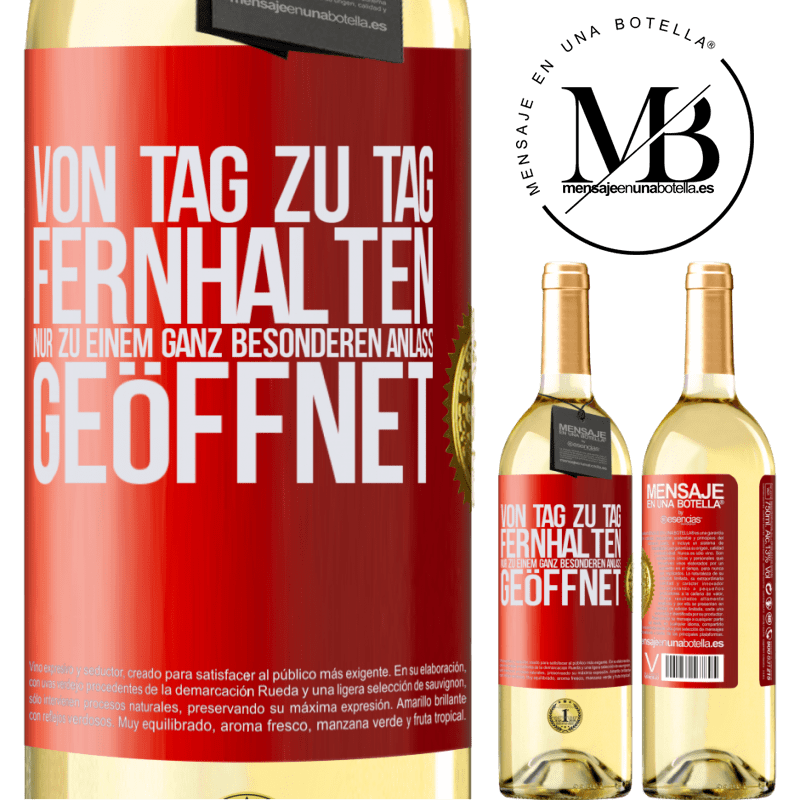 29,95 € Kostenloser Versand | Weißwein WHITE Ausgabe Vom alltäglichen fernhalten. Nur zu einem ganz besonderen Anlass öffnen Rote Markierung. Anpassbares Etikett Junger Wein Ernte 2024 Verdejo