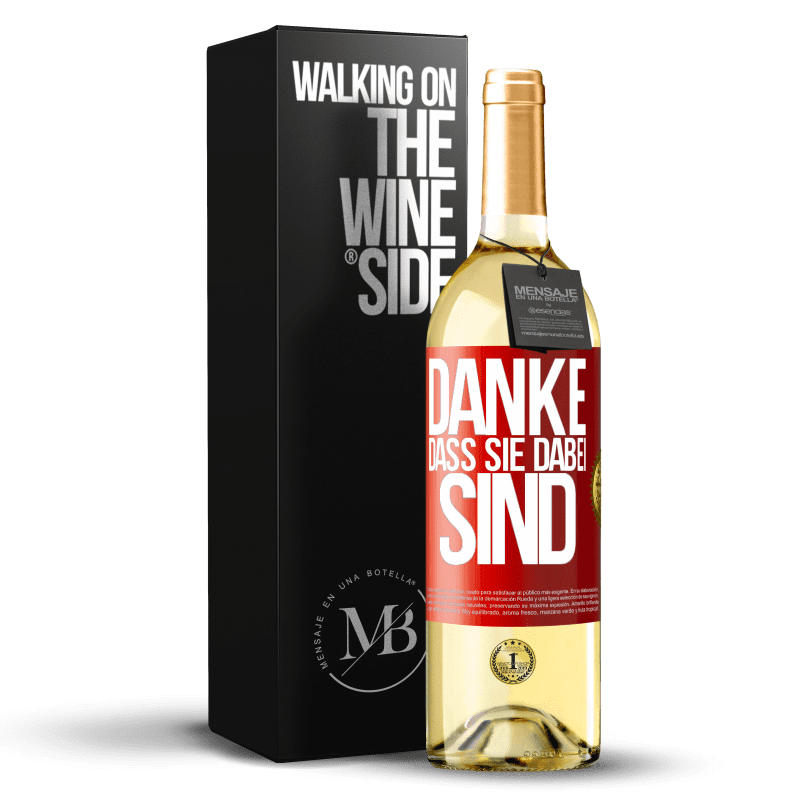 29,95 € Kostenloser Versand | Weißwein WHITE Ausgabe Danke, dass Sie dabei sind Rote Markierung. Anpassbares Etikett Junger Wein Ernte 2023 Verdejo