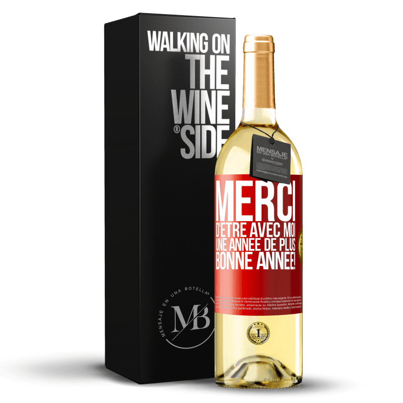 29,95 € Envoi gratuit | Vin blanc Édition WHITE Merci d'être avec moi une année de plus. Bonne année! Étiquette Rouge. Étiquette personnalisable Vin jeune Récolte 2024 Verdejo