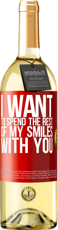 29,95 € 送料無料 | 白ワイン WHITEエディション 残りの笑顔を君と過ごしたい 赤いタグ. カスタマイズ可能なラベル 若いワイン 収穫 2023 Verdejo