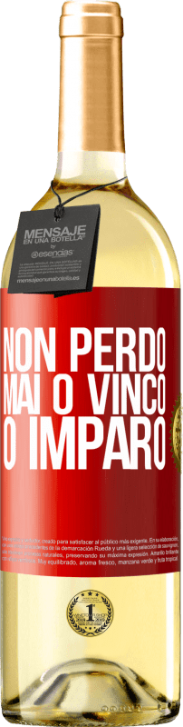 29,95 € | Vino bianco Edizione WHITE Non perdo mai O vinco o imparo Etichetta Rossa. Etichetta personalizzabile Vino giovane Raccogliere 2024 Verdejo