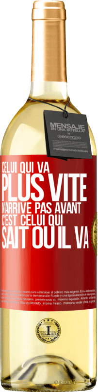«Celui qui va plus vite n'arrive pas avant, c'est celui qui sait où il va» Édition WHITE