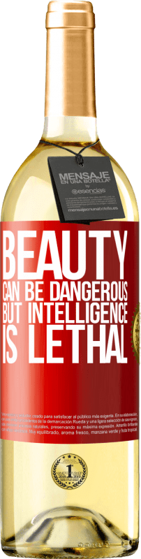 29,95 € | White Wine WHITE Edition Beauty can be dangerous, but intelligence is lethal Red Label. Customizable label Young wine Harvest 2023 Verdejo