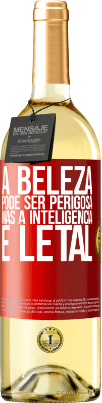 29,95 € | Vinho branco Edição WHITE A beleza pode ser perigosa, mas a inteligência é letal Etiqueta Vermelha. Etiqueta personalizável Vinho jovem Colheita 2025 Verdejo