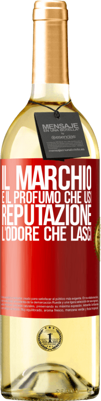 29,95 € Spedizione Gratuita | Vino bianco Edizione WHITE Il marchio è il profumo che usi. Reputazione, l'odore che lasci Etichetta Rossa. Etichetta personalizzabile Vino giovane Raccogliere 2025 Verdejo
