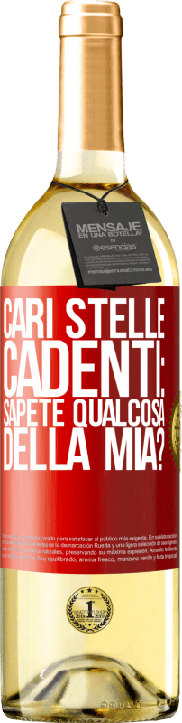 29,95 € | Vino bianco Edizione WHITE Cari stelle cadenti: sapete qualcosa della mia? Etichetta Rossa. Etichetta personalizzabile Vino giovane Raccogliere 2025 Verdejo