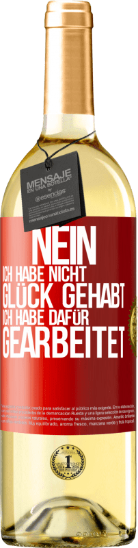«Nein, ich habe nicht Glück gehabt. Ich habe dafür gearbeitet» WHITE Ausgabe