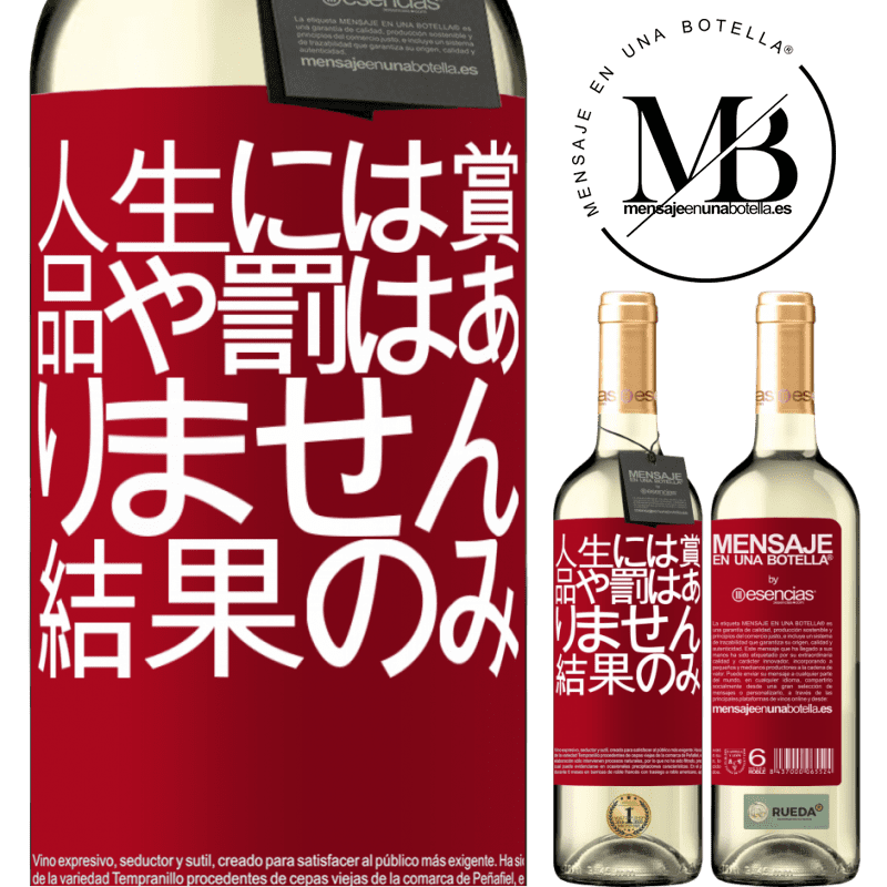 «人生には賞品や罰はありません。結果のみ» WHITEエディション