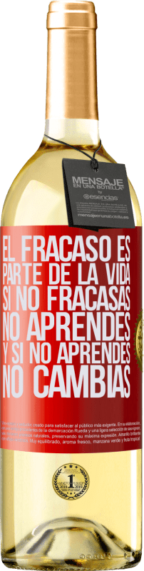 «El fracaso es parte de la vida. Si no fracasas, no aprendes, y si no aprendes, no cambias» Edición WHITE