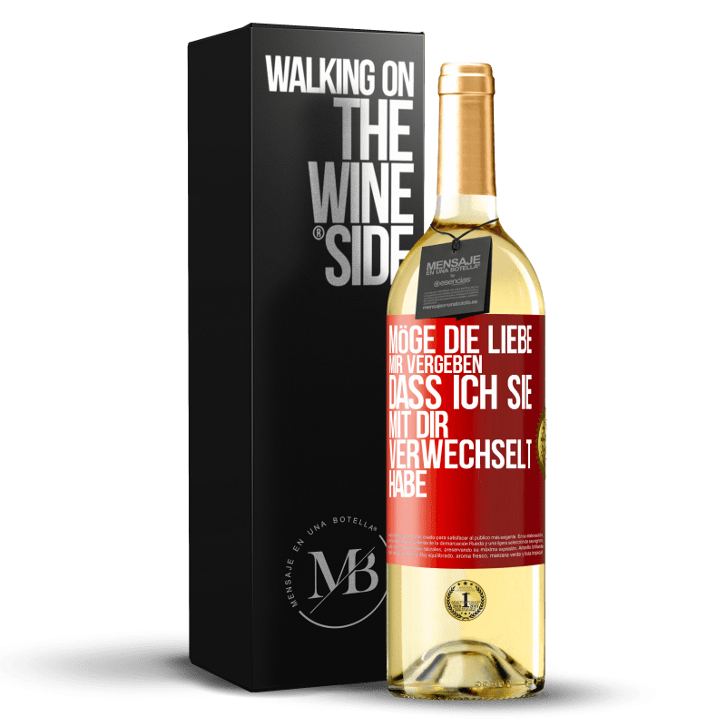 29,95 € Kostenloser Versand | Weißwein WHITE Ausgabe Möge die Liebe mir vergeben, dass ich sie mit dir verwechselt habe Rote Markierung. Anpassbares Etikett Junger Wein Ernte 2023 Verdejo