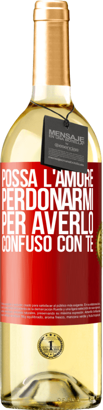 29,95 € | Vino bianco Edizione WHITE Possa l'amore perdonarmi per averlo confuso con te Etichetta Rossa. Etichetta personalizzabile Vino giovane Raccogliere 2024 Verdejo