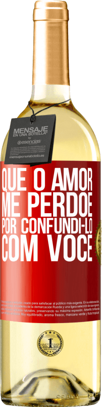 29,95 € | Vinho branco Edição WHITE Que o amor me perdoe por confundi-lo com você Etiqueta Vermelha. Etiqueta personalizável Vinho jovem Colheita 2024 Verdejo