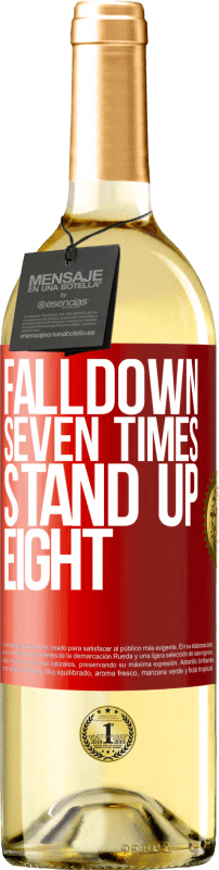 29,95 € | Белое вино Издание WHITE Falldown seven times. Stand up eight Красная метка. Настраиваемая этикетка Молодое вино Урожай 2024 Verdejo