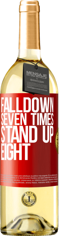 29,95 € | Vino bianco Edizione WHITE Falldown seven times. Stand up eight Etichetta Rossa. Etichetta personalizzabile Vino giovane Raccogliere 2024 Verdejo