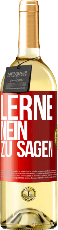 29,95 € | Weißwein WHITE Ausgabe Lerne, nein zu sagen Rote Markierung. Anpassbares Etikett Junger Wein Ernte 2024 Verdejo