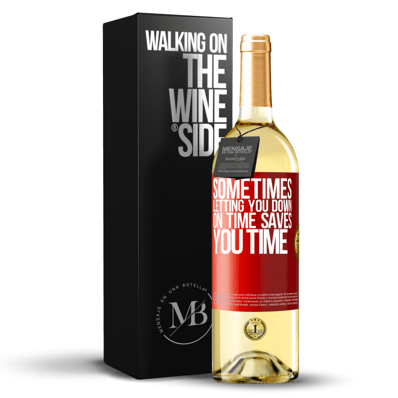 29,95 € Free Shipping | White Wine WHITE Edition Sometimes, letting you down on time saves you time Red Label. Customizable label Young wine Harvest 2024 Verdejo