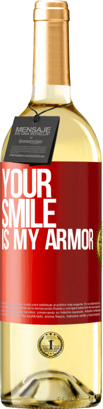 29,95 € | 白ワイン WHITEエディション あなたの笑顔は私の鎧です 赤いタグ. カスタマイズ可能なラベル 若いワイン 収穫 2023 Verdejo