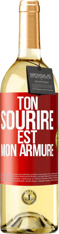 29,95 € | Vin blanc Édition WHITE Ton sourire est mon armure Étiquette Rouge. Étiquette personnalisable Vin jeune Récolte 2024 Verdejo