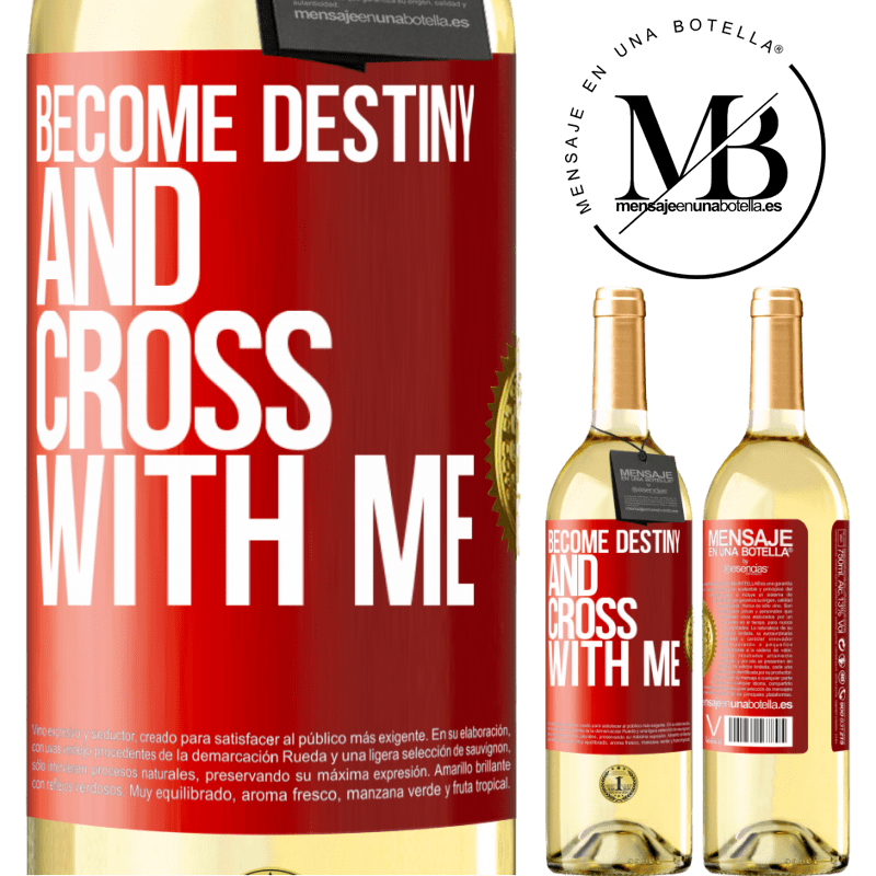 29,95 € Free Shipping | White Wine WHITE Edition Become destiny and cross with me Red Label. Customizable label Young wine Harvest 2023 Verdejo