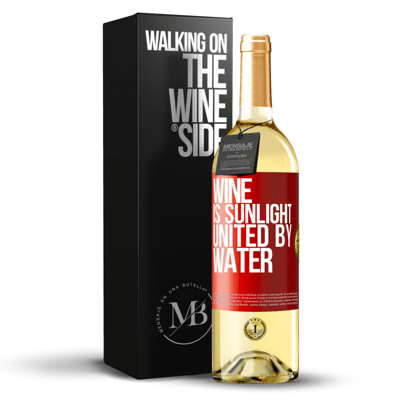 29,95 € Free Shipping | White Wine WHITE Edition Wine is sunlight, united by water Red Label. Customizable label Young wine Harvest 2024 Verdejo