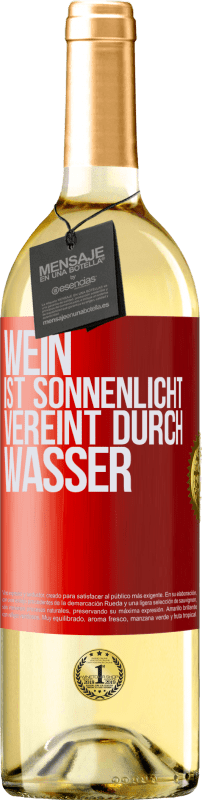 29,95 € | Weißwein WHITE Ausgabe Wein ist Sonnenlicht, vereint durch Wasser Rote Markierung. Anpassbares Etikett Junger Wein Ernte 2025 Verdejo