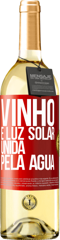 29,95 € | Vinho branco Edição WHITE Vinho é luz solar, unida pela água Etiqueta Vermelha. Etiqueta personalizável Vinho jovem Colheita 2023 Verdejo