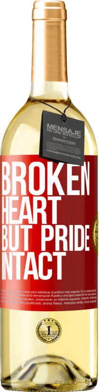 29,95 € | Белое вино Издание WHITE Разбитое сердце Но гордость не повреждена Красная метка. Настраиваемая этикетка Молодое вино Урожай 2023 Verdejo