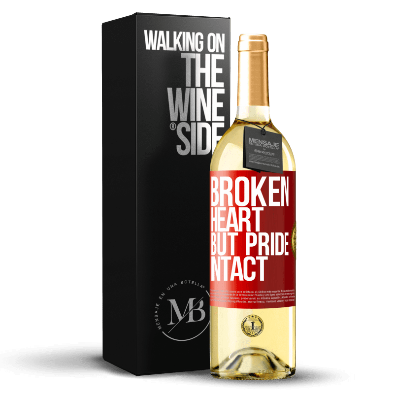 29,95 € Free Shipping | White Wine WHITE Edition The broken heart But pride intact Red Label. Customizable label Young wine Harvest 2022 Verdejo