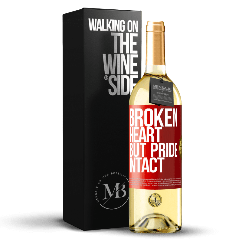 29,95 € Free Shipping | White Wine WHITE Edition The broken heart But pride intact Red Label. Customizable label Young wine Harvest 2024 Verdejo