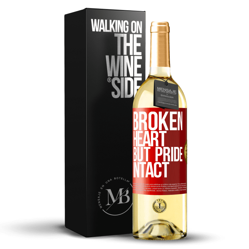 29,95 € Free Shipping | White Wine WHITE Edition The broken heart But pride intact Red Label. Customizable label Young wine Harvest 2025 Verdejo