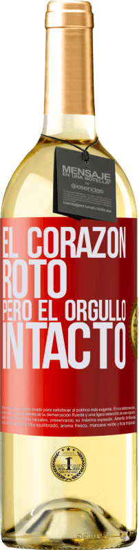 29,95 € | Vino Blanco Edición WHITE El corazón, roto. Pero el orgullo intacto Etiqueta Roja. Etiqueta personalizable Vino joven Cosecha 2023 Verdejo