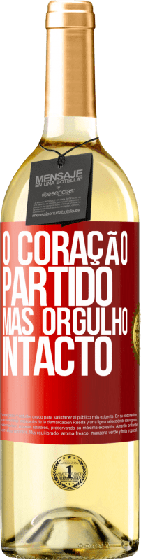 29,95 € Envio grátis | Vinho branco Edição WHITE O coração partido Mas orgulho intacto Etiqueta Vermelha. Etiqueta personalizável Vinho jovem Colheita 2025 Verdejo
